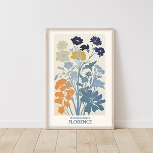Flower Market Art • Wildflower Poster • Spring Flower Poster • Cute Flower Print • Flower Gallery Print • Decorative Gift Idea image 1