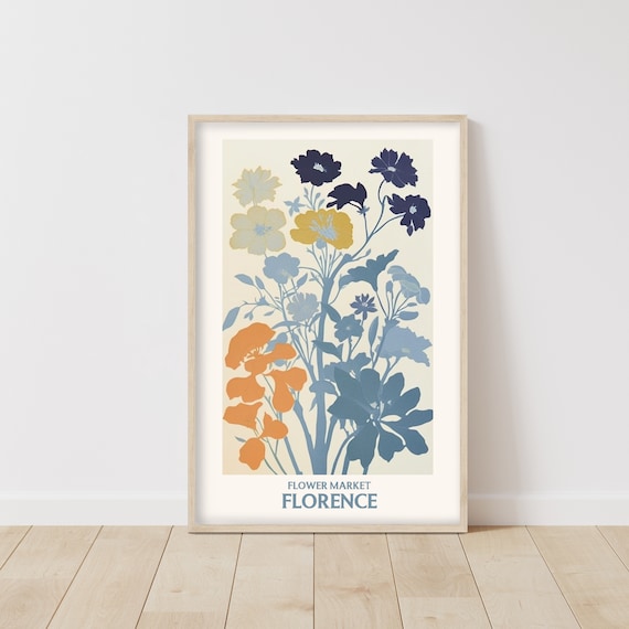 Flower Market Art • Wildflower Poster • Spring Flower Poster • Cute Flower Print • Flower Gallery Print •  Decorative Gift Idea