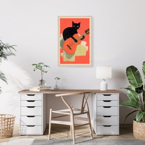 Black Cat On Piano • Cute Cat Poster • Baby Cat Print • Funny Cat Posters • Cute Cat Wall Art • Cat Print Wall Art • Funny Art Print image 5