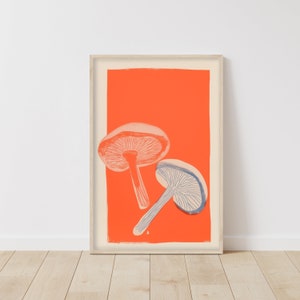 Fungi Poster • Mushroom Art Print • Fungi Gift • Vintage Mushroom Poster • House Warming Gift • Fungus Art