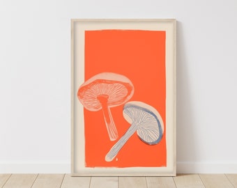 Fungi Poster • Mushroom Art Print • Fungi Gift • Vintage Mushroom Poster • House Warming Gift • Fungus Art