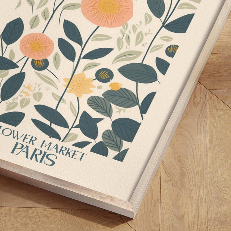 Boho Botanical Print • Unusual flower • Spring Flower Poster • Botanical Print Leaf • Wildflower Poster • Warm Colors Print image 5