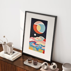 Arte Abstrata do Cosmos • Impressão do Universo • Peça de Arte Abstrata • Impressões Mais Vendidas • Pôster do Planeta • Pôster Mágico