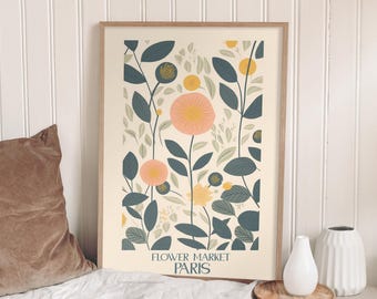 Boho Botanical Print • Unusual flower • Spring Flower Poster • Botanical Print Leaf • Wildflower Poster • Warm Colors Print