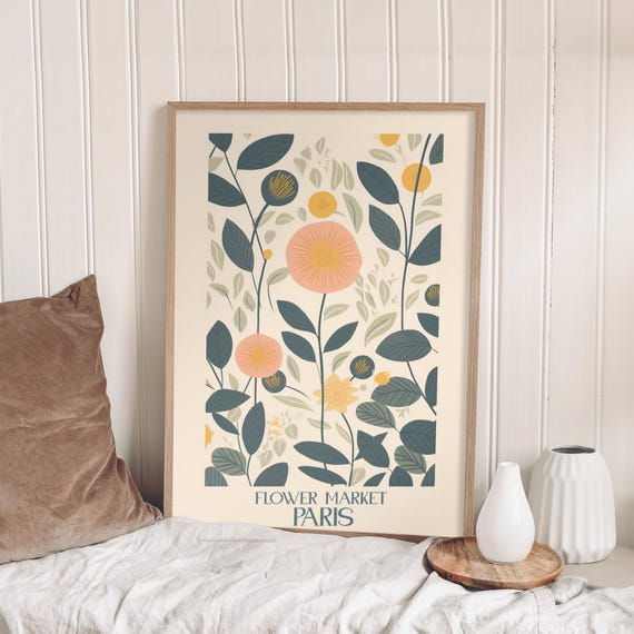 Boho Botanical Print • Unusual flower • Spring Flower Poster • Botanical Print Leaf • Wildflower Poster • Warm Colors Print