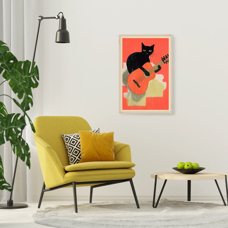 Black Cat On Piano • Cute Cat Poster • Baby Cat Print • Funny Cat Posters • Cute Cat Wall Art • Cat Print Wall Art • Funny Art Print image 6
