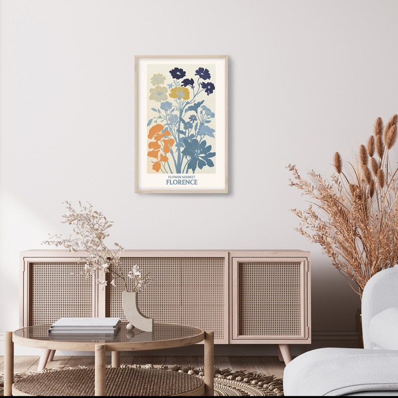 Flower Market Art • Wildflower Poster • Spring Flower Poster • Cute Flower Print • Flower Gallery Print • Decorative Gift Idea image 3