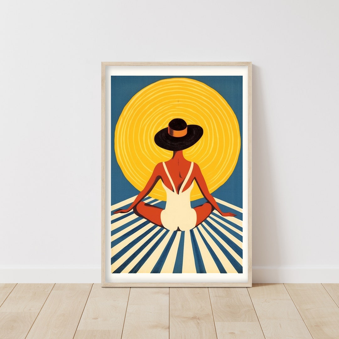 Boho Woman Poster Vintage Women Print Minimal Woman Poster Etsy