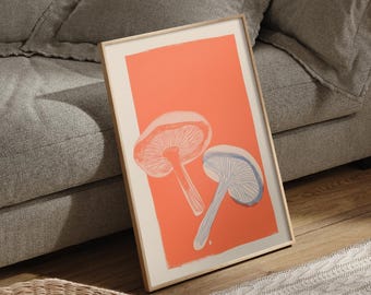 Pilz Poster • Pilz Kunstdruck • Pilz Geschenk • Vintage Pilz Poster • Haus wärmendes Geschenk • Pilz Kunst