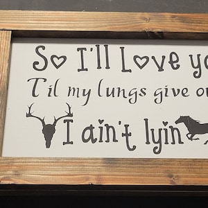 Cowhide wood sign