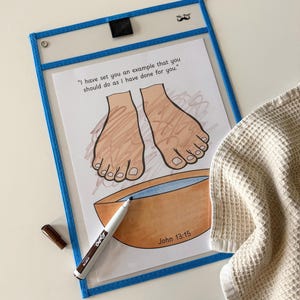 Attività di Gesù che lava i piedi, Settimana Santa di Pasqua (download digitale) immagine 3