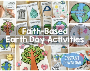 Earth Day Faith-Based Activities Digital Download Perfect for Families & Church