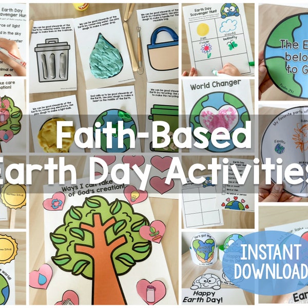 Earth Day Faith-Based Activities Digital Download Perfect for Families & Church