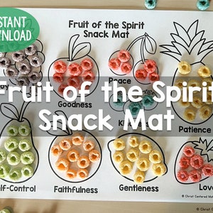 Fruit of the Spirit Fruit Loop Snack Mat Activity image 1