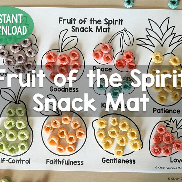 Fruit of the Spirit Fruit Loop Snack Mat Activity