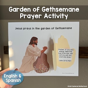 Jesus' Garten Gethsemane Gebet Ostern Handwerk für Kirche oder Zuhause Englisch KJV ESV NIV & Spanisch