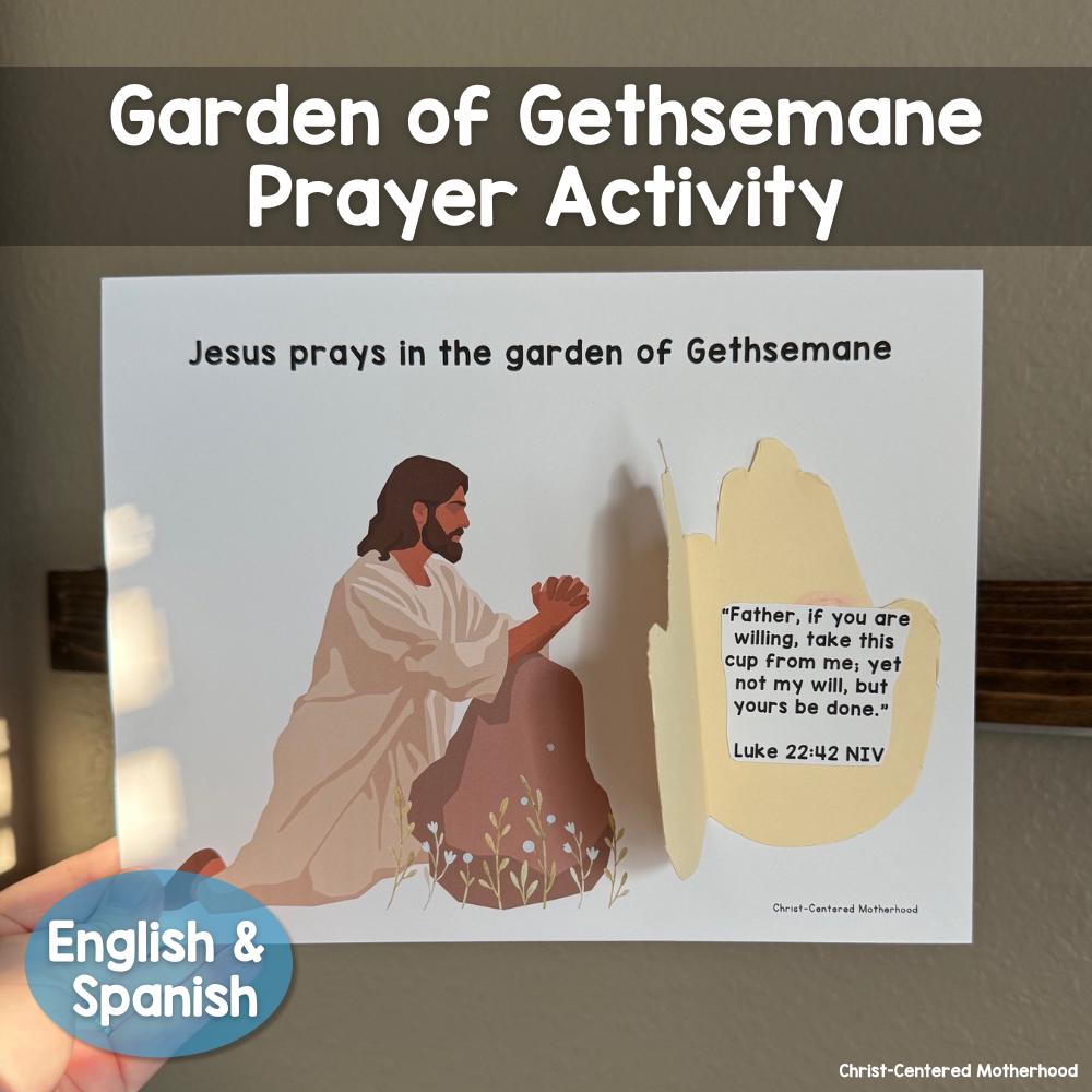 Oración de Jesús en el Huerto de Getsemaní Manualidad de Pascua para la  iglesia o el hogar Inglés KJV ESV NIV y español - Etsy México, image size:1000x1000