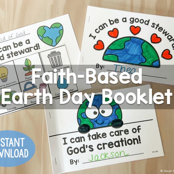 Faith-Based Earth Day Booklet & Cut and Paste Activity for Church and Families