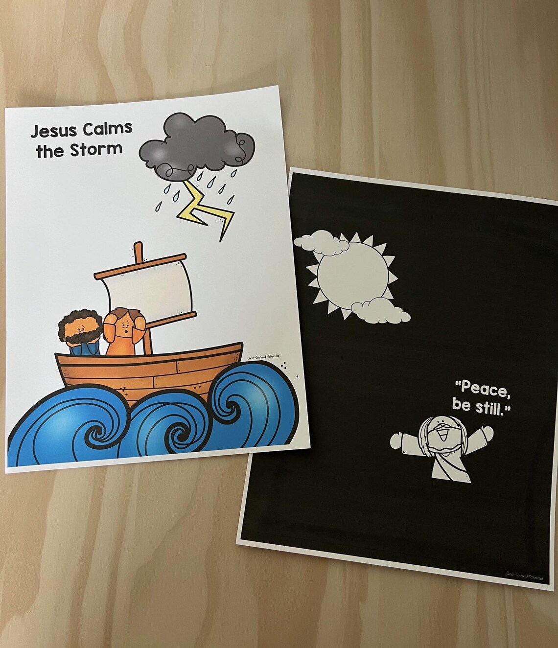 Jesus Calms the Storm Bible Flashlight Activity for Kids Sunday School ...