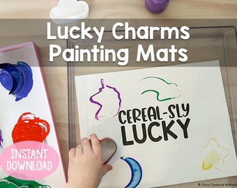 Lucky Charms Painting Mats for St. Patrick's Day Generic and Faith-Based Printables