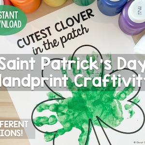 Saint Patrick&#39;s Day Faith-Based and Generic Handprint Craft Activity or Coloring Page