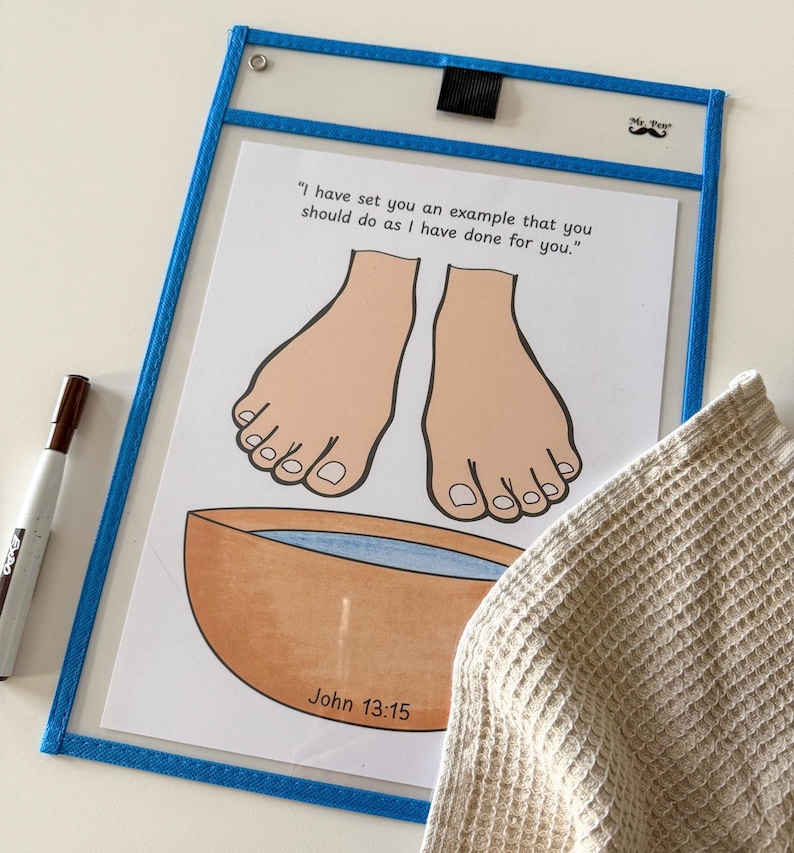 Attività di Gesù che lava i piedi, Settimana Santa di Pasqua (download digitale) immagine 4