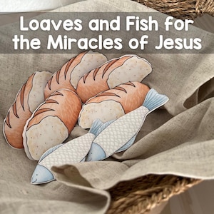 Loaves and Fish Template for the Miracles of Jesus Multiplying Loaves & Fish Sunday School Bible Teaching Activity