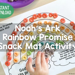 Noah's Ark Rainbow Promise Fruit Loop Snack Mat Activity
