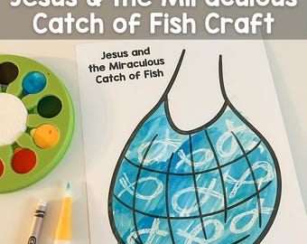 Jesus and the Miraculous Catch of Fish Craft John 21:1-14 English & Spanish