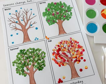 Seasons Change; Jesus Stays the Same Craft for Hebrews 13:8, English and Spanish