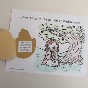 Garden of Gethsemane Prayer Activity for Holy Week, English and Spanish