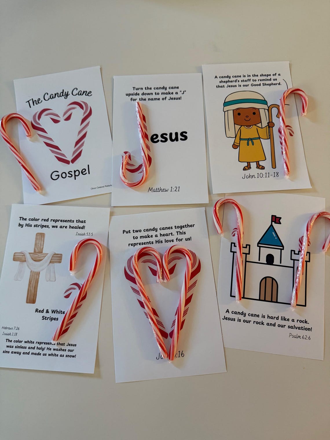 The Candy Cane Gospel Cards or Mini Coloring Book Bible Sunday School ...