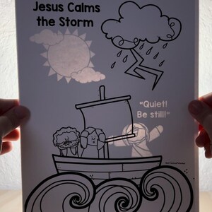 Jesus Calms the Storm Bible Flashlight Activity for Kids Sunday School ...