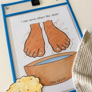 Jesus Füße waschen Aktivität, Karwoche Ostern (Digitaler Download)