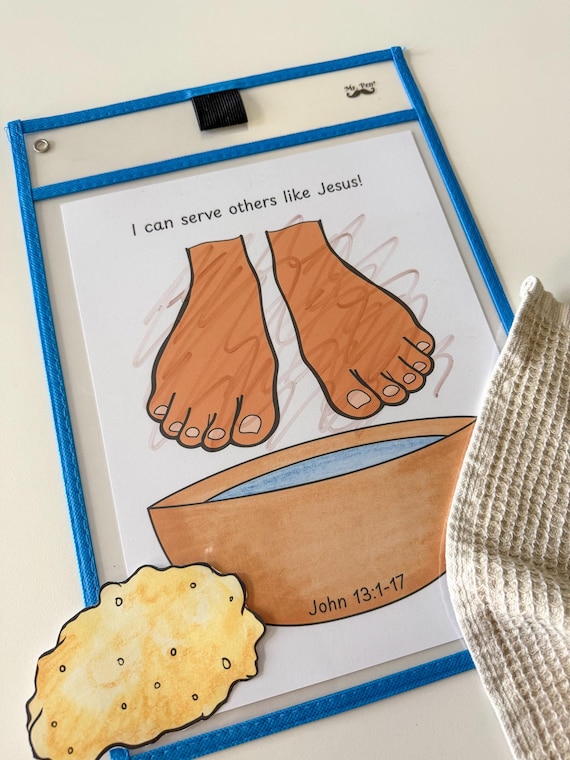 Jesus Washing Feet Activity, Holy Week Easter (Digital Download)