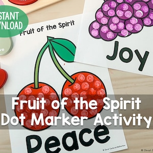 Frucht des Geistes Galater 5 Dot Marker Aktivität Seiten Print & Go