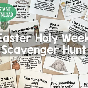 Easter Holy Week Scavenger Hunt for Kids Great for Sunday School and Families