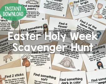 Easter Holy Week Scavenger Hunt for Kids Great for Sunday School and Families