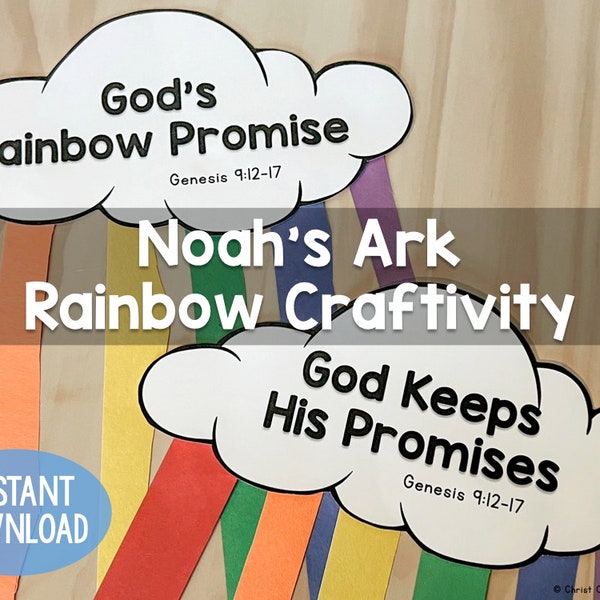 Noahs Arche Bibel Geschichte Regenbogen Versprechen Handwerk Perfekt für Familien und Sonntagsschule