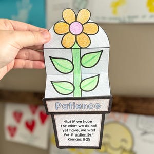 Fruit of the Spirit Patience Activity for Romans 8:25, English and Spanish (Digital Download)