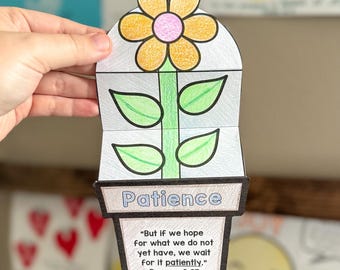 Fruit of the Spirit Patience Activity for Romans 8:25, English and Spanish (Digital Download)