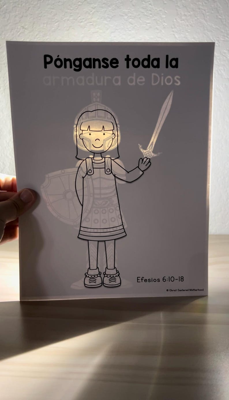 Armor of God Flashlight Activity Digital Download English and Spanish