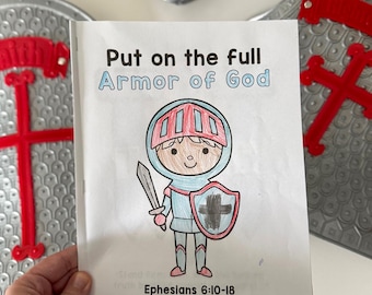 Armor of God Activity Book Ephesians 6:10-18 for Kids, English (Digital Download)