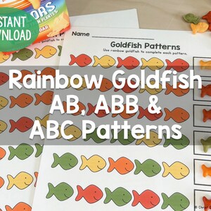Rainbow Goldfish AB, ABB & ABC Patterns - Etsy