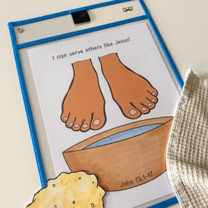 Attività di Gesù che lava i piedi, Settimana Santa di Pasqua (download digitale) immagine 2