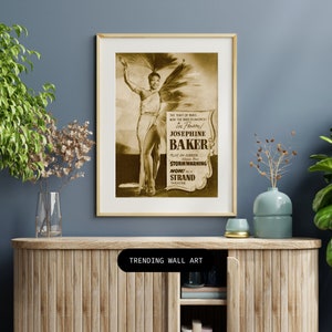 Vintage Josephine Baker Digital Download Print - Classic Black Entertainer Wall Art - Timeless Elegance