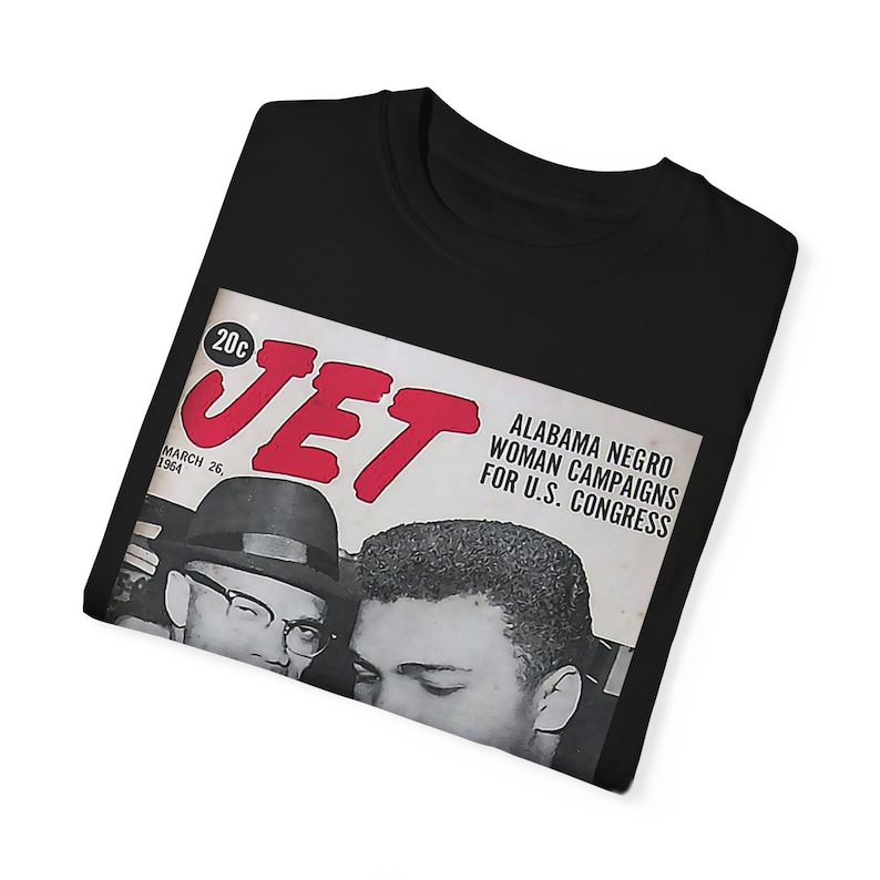 Malcolm X & Muhammad Ali Jet Magazine Cover T-Shirt | Civil Rights image 9