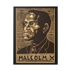 Malcolm X Black History Civil Rights Framed Print , Black History Art Print
