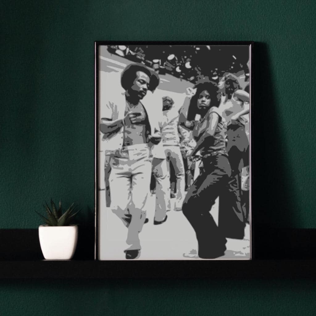 70s Soul Train Dance Print, Retro Black Culture Art (digital