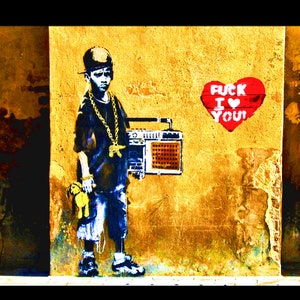I love you Digital Download Art print  ,I Love You custom gift,Street Culture , Art Print, Wall Art , Digital Wall Art, Custom Art gift
